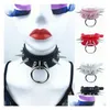 CHOKERS GOTHIC BLACI BLACI PUNK PUNK CHOKER COLLAR CIVE PICHE CACCOLA CHOCHER STAGGIO PER GLI DONNE UOMINO UOMINO BONDAGGI