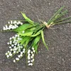 Decorative Flowers 6Pcs Artificial Lily Of The Valley Plastic Flower Romantic White Country Wedding Bridal Bouquets Home Decor Fake