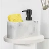 Distributore di sapone liquido Signitizzatore per le mani cucina in superficie con capacità di stoccaggio a perdita di perdita di perdita di sponde bagno