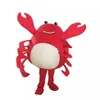 2024 Halloween Red Crab Maskottchen Kostüm Anzüge Erwachsener Party Cartoon Custom Fancy Kostüm Cartoon Thema Kostüm