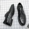 Sıradan ayakkabılar erkekler büyük boyutlu moda açık trend İngiliz tarzı deri bağcıklı iş