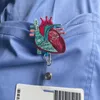 Brooches 4x coeur Badge Holder Télémétrie Cardiologie Bobine cardiaque