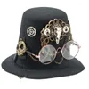 Berets Top Hat с причесом Clip Victorians Gear Man Man Women Stempunk