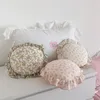 Pillow 38cm French Pastoral Floral Round Cotton Ruffles Comfort Bedding Sofa Throw Kids Girls Room Decor