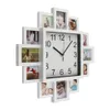 Neues Luxus großer Wanduhr Fotorahmen Modernes Design 3D Uhren Wohnzimmer Wohnzimmer Dekor Bild Display Valentinstag Geschenk