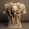 Sweats à capuche pour hommes T-shirt pour hommes Skull 3D STRIDER STREET Designer pour hommes Vêtements à manches courtes décontractées