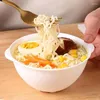 Tigelas tigela de macarrão ramen com tampa de design coberto de microondas não fácil de queimar com conveniência para cozinheiro de mingau