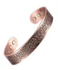 Bangle Pure Copper Armband för kvinnor Män Energimagnetiska armband Fördelar Big Cuff Bangles Hälsovårdsmycken8827070