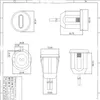 1-5 st USB-C 2/4PIN Hög ström CC Fast laddningsuttag med ph2.0 mutter Snap Lock Plate Type-C Kvinnlig vattentät anslutning Jack