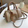 Shoulder Bags 2024 Women Boston Bag Durable Pu Leather Casaul Vintage Pillow Handbag Top Handle Designer Crossbody Sac A Main