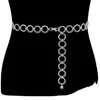 Ceintures dames tout-match Hip Hop Style Punk Taist Chain ring Adjustable Robe Womans Belt Fashion Waistband