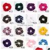 Hair Accessories 40 Colors Veet Scrunchies Elastic Hairband Solid Color Women Girls Headwear Ponytail Holder Hairs 50Pcs8323765 Drop Dhnjq