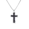 Colliers pendants Collier de croix de lave noire rétro européenne pour hommes