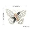 Wall Stickers Europe Wrought Iron Butterfly Craft Decoration Metal Ornament Restaurant El Home Sofa Background Murals Accessories Dr Dho4F
