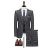 Ternos masculinos Blazers Jaqueta calça colete 2023 Singer masculino Men Suje Spring Autumn Casual Fit Fit Business Party Party Wedding Dress Blazers Coat