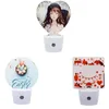 Cornici 1pc Transfer trasferimento di calore Sublimation Blank Decorazione natalizia Luci notturne Lights Regalo per l'arredamento