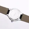 Polshorloges heren kijken Roman Number Scale Quartz Blue Pointer Leather Riem datum Display Business Leisure Clock