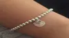 100 S925 Silver Luxury Heart Beded Tag Strands Armband Kvinnor Fina smycken Trendiga pärlor kedja runda bollarmband för GirlFrien9246336