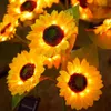 Nuova simulazione a led solare Simulazione del giardino giardino giardino prato lampada paesaggistica luci floreali decorative