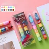 6 couleur en 1 markeur de surligneur stylo créatif couture solide fluorescent stylo graffiti peinture stylos kawaii papeterie