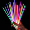 Fluorescentie Glow plakt fel kleurrijke gloeiende stick armbanden ketting voor kerstdansconcertfeest licht lampje rekwisieten decor