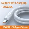 Tipo C Cable 120W Cargador de carga rápida para Xiaomi 13 Pro Huawei P40 Redmi Nota 12 Pro OnePlus 11 Realme OPPO POCO F5 USB C Cable