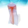 Chair Covers 10pcs Bowknot Designed Ribbon No-tie Bow Sash Wedding El Banquet Cover Back Decoration(Pink)