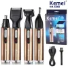 Trimmers Original Kemei All in One Rechargeable Nez Hair Trimmer Beard Grooming For Men Earprow Repuping Nez Nez Eart Shaver Cut Nettoyer