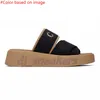 Cale de qualité supérieure Espadrille Designer sandales femmes pantoufles plate-forme lin talons hauts luxueux woodys plats mulets blancs noirs rose sandale mots de sandale sliders