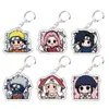 Uzumaki Naruto Sasuke Kakashi Sakura Hinata Keychain Söta karaktärer Akryl Pendant Car Key Chain Rings fans Gift Anime Jewelry