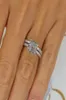Klassische Ringe Kissen geschnitten 25 CT unter Halo Weißgoldbraut -Set in Sterling Silver24573844146441