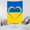 Tapestries Ukraine Coat Of Arms Flag Map Heart Peace Tapestry Wall Hanging Art Room Decor Aesthetic Bedroom Background