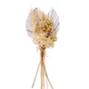 Dekorativa blommor DIY Torkad Flower Fan Arrangement Wedding Birthday Year Party Decor