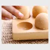 Кухня хранилище мода12 отверстия в японском стиле деревянная двойная яйца яйца яйца для дома организатор
