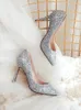 Одежда обувь роман2024 Женская красная хрустальная свадьба на высоких каблуках Свадебные каблуки Свадебные сексуальные