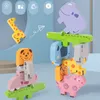 Blocs d'animaux en bois Forme du jeu Matching Puzzle Balance Toy Montessori Fine Motor Training Toys pour les enfants