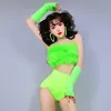 Nightclub Bar Gogo Dance Costume Femmes DJ Vêtements Feather Tops Shorts rose Green Rave Party Drag Queen Pole Dance Wear DNV18519