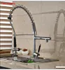 Chrome Solid Brass Kitchen Faucet Double Sprayer Vessel Sink Mixer Tap Deck M qyltnF packing20108887569