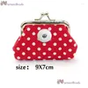 Bangle 6 Färger 18mm Snap Button Jewelry Dot Spot Coin Purses Small Plånböcker Pouch Kids Girl Womens Money-väskor för gåva QB618 Drop Deli OT3AW