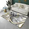 Couleur 3D Couleur splendide tapis de tapis en marbre nordique pour la maison DÉCOR DE POIE DE SOCA