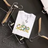 Designer Luxury Loes Classic 2024 Spring/Summer Handmade New Cotton Short-Sleeved Rattan Leaf Printing Fashion T-shirt för män och kvinnor