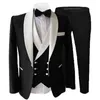 Men's Suits Blazers Burgundy Men Suits Slim fit Custom Wedding Men Tuxedos Formal Business 3 Pieces Suits Jacket Vest Pants Trajes De Hombre