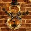 Decoratieve bloemen 40 cm LED -licht Kerstmis Rattan Kranjaar Navidad Home Party Deuren Windows Decor Kerstmis ornamenten