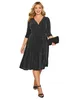 Плюс размер элегантный весенний осенний платье для упаковки Женщины с длинным рукавом черное блеск коктейль -платье Формальное вечернее ночью платье 240329