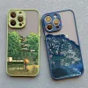Landscape phone case For iPhone 15 14 11 12 13 Pro Max Mini 7 8 Plus SE2 XS X XR Japan Series Aestheticism Scenery Back Cover