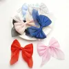 12PCS 8.6*8.3cm Mesh Bowknot Applique voor DIY Handmade Hair Clip Hat Crafts Patches Decor ornament kledingaccessoires