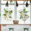 Window Stickers Green Plant Glue-free Electrostatic Glass Film Sticker Grille Toilet Bathroom Opaque Privacy