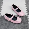 Çocuklar Marka Ayakkabı Kızlar Kız Prenses Ayakkabılar Sevimli Moda Çocuk Ayakkabıları Düz ​​Renk Basit Çocuk Deri Ayakkabılar Çocuklar Yürüyüş Ayakkabıları