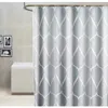 Shower Curtains High Quality Polyester Bath Curtain Waterproof Geometric Printed Bathroom WY615