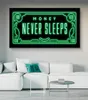 Money Never Sleeps Canvas Paintings Art Posters and Inspiring Phrases Prints Wall Art Pictures for Living Room Home Decoration Cua4927415